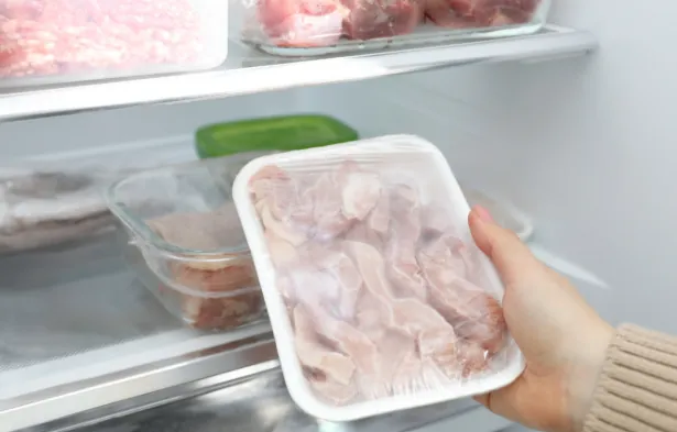 Raw BARF meals stored in the fridge